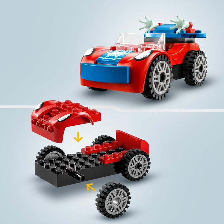 LEGO 10789 Marvel Spider-Man's Car And Doc Ock Set, Spidey And His Super Friends, Jucărie construibilă pentru băieți și fete de la 4 ani, cu piese care strălucesc în întuneric Seturi de constructie Besuche den LEGO-Store