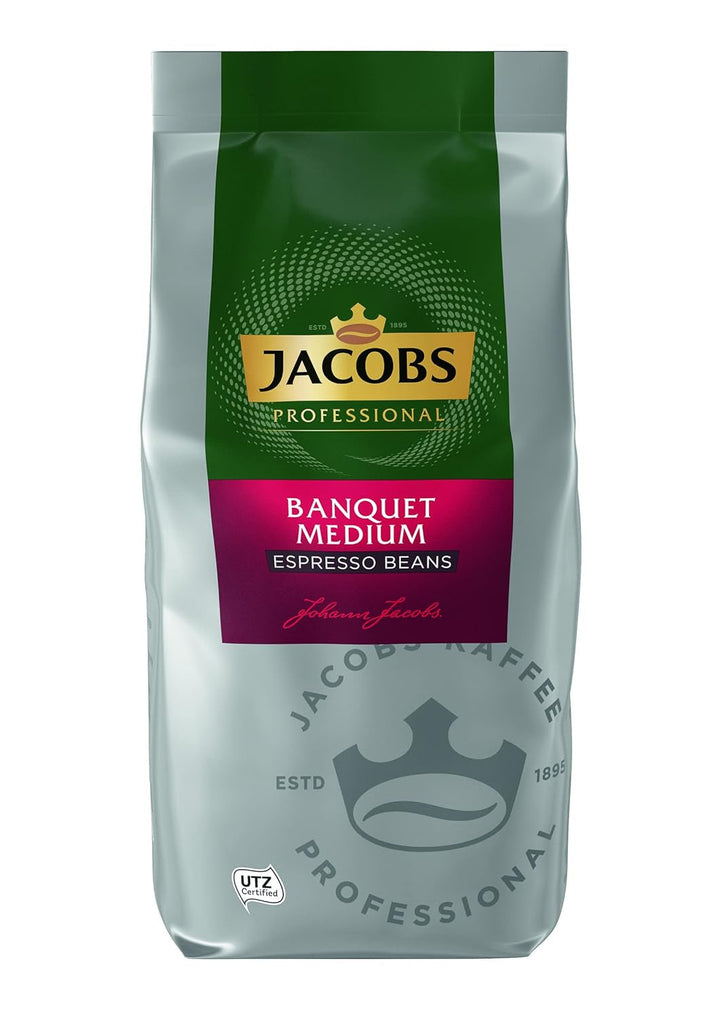 Jacobs Professional Le Grand Café Crema, boabe de cafea întregi 1kg, Mild, Intensitate 2/5 Cafea Naty Shop 1 Kg Banquet Medium Espresso