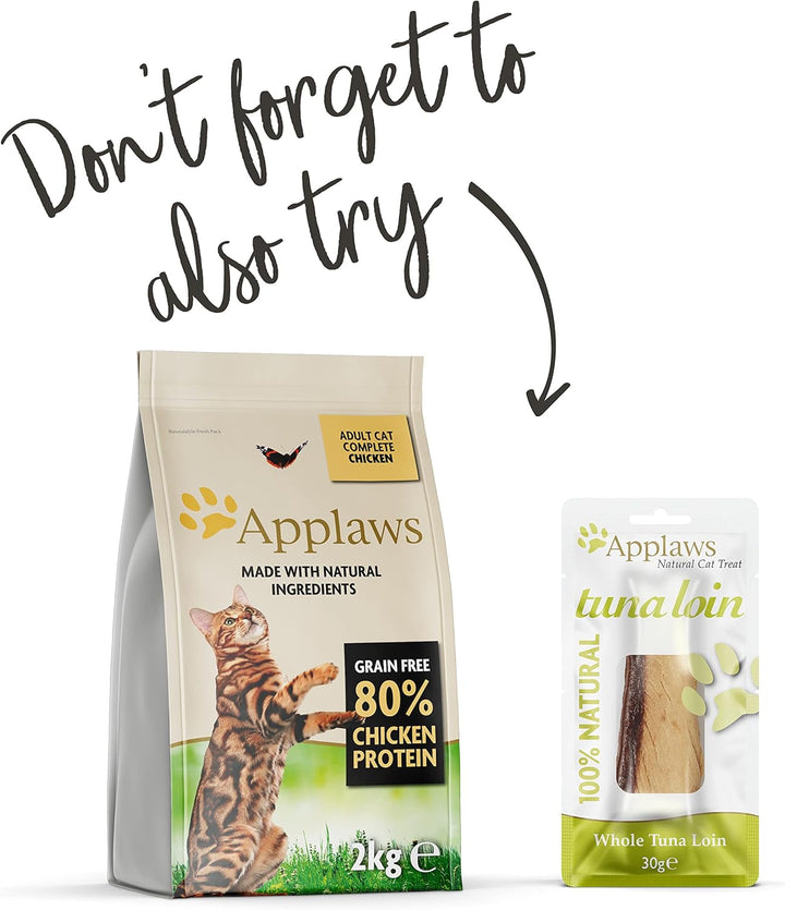 Applaws Natural Wet Cat Food, Multipack Selecție de pui și pește în jeleu, cutii de 70 g (pachet de 12)