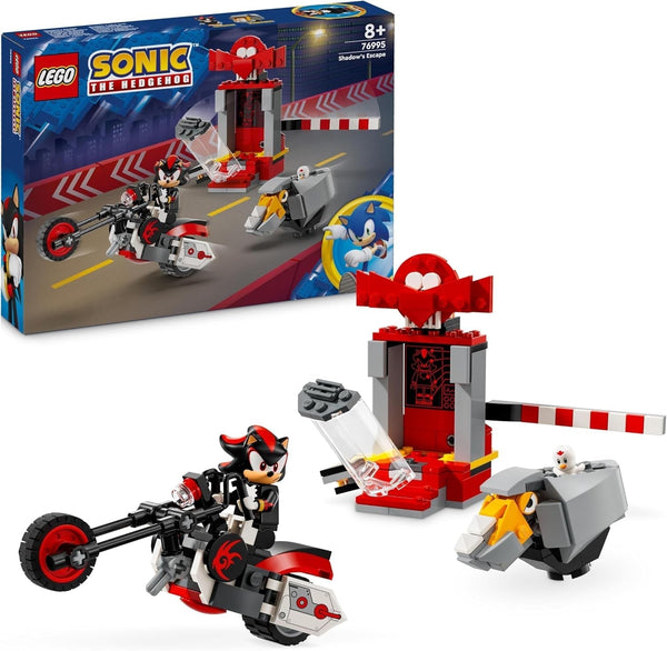 LEGO Sonic the Hedgehog Shadow the Hedgehog Escape, set cu motocicletă de jucărie și figuri din jocul video, cadou pentru gameri și fani de la 8 ani, articol fan pentru băieți și fete 76995 Seturi de constructie Besuche den LEGO-Store Titlu implicit