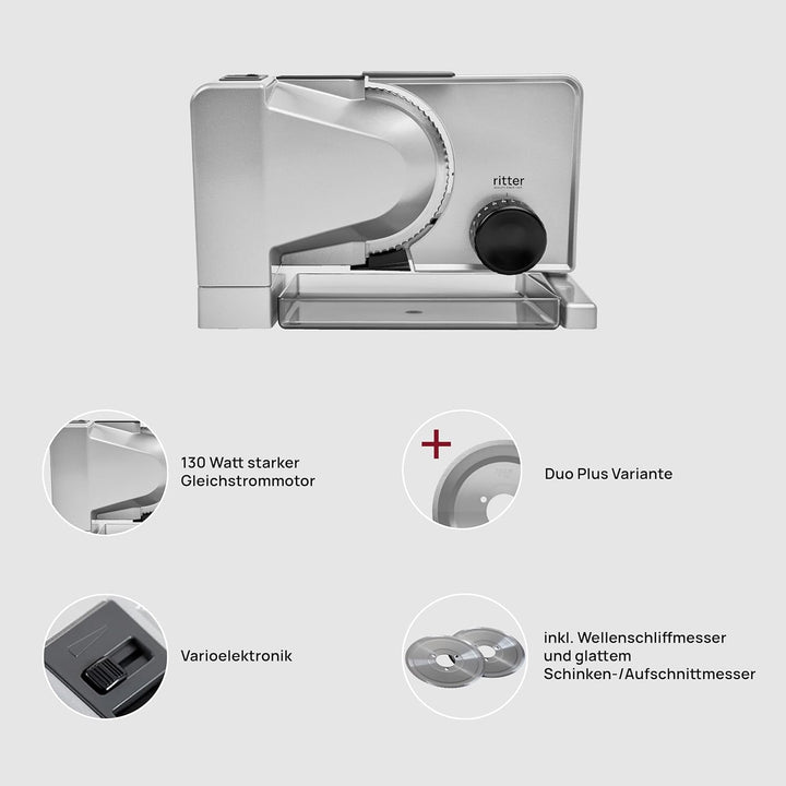 Ritter Serano 7 Duo plus Mașină electrică multifuncțională de feliat Rasnite si Feliatoare Naty Shop