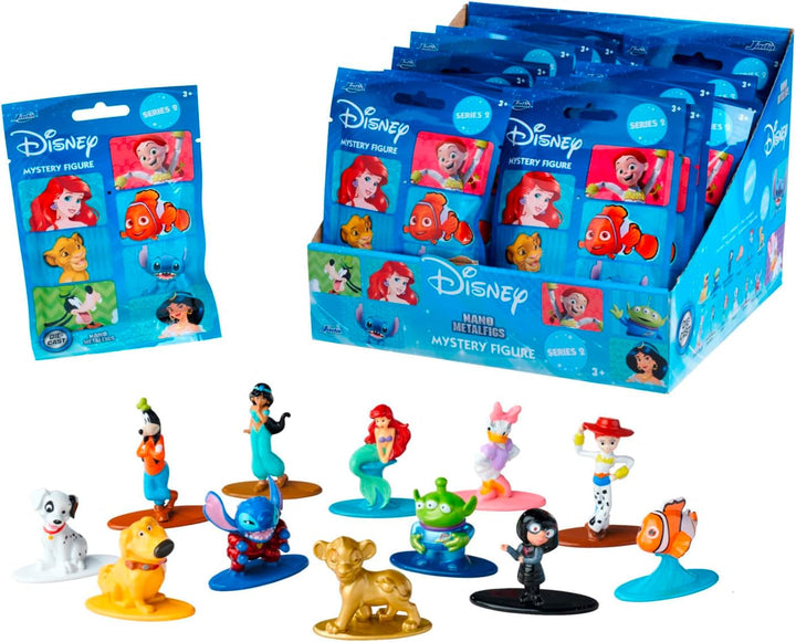 Jada Toys Disney Figure (1X Mystery Figure in Blind Pack) - 1 Surprise Collectible Figure From 12 Disney Figures, Nano Metal Figure (4Cm) For Kids & Fans Ages 3+, Series 2, Black Action figures Naty Shop Titlu implicit