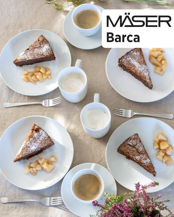 Mäser Kombiservice, Porzellan Barca, Weiß Seturi vesela masa Naty Shop