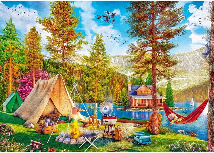 Trefl - Puzzle 2In1: Relaxare de vară - 2 X 500 piese - Set de două puzzle-uri, DIY, Divertisment creativ, Pentru adulți și copii de 10 ani și peste Puzzle Naty Shop