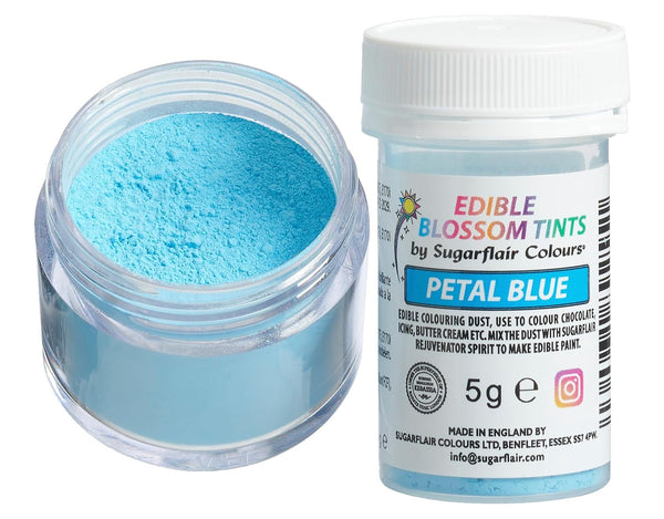 Sugarflair Blossom Tint Dust Lebensmittelfarbe Pulver Petal Blue - Lebensmittel Farbe Pulver Für Kuchenoberflächen, Zuckerpaste, Fondant, Zuckerguss, Schokolade, Buttercreme, Macarons Und Mehr - 5G Coloranti Alimentari Naty Shop Default Title