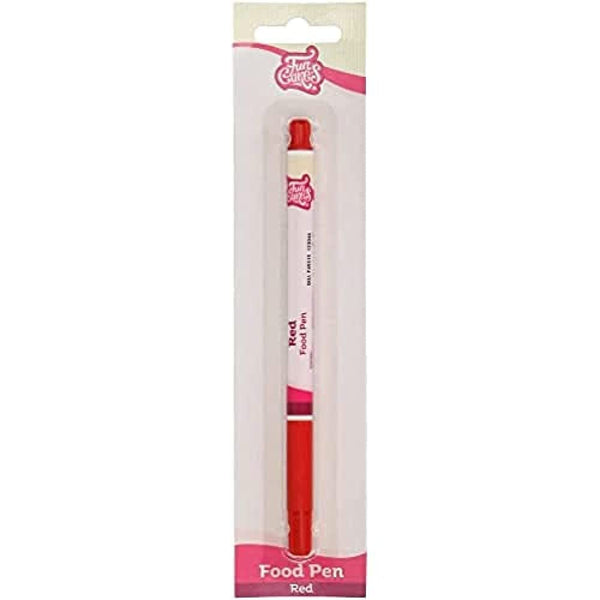 Funcakes Food Pen Rot: Lebensmittelfarbe Stifte, Flexible Spitze Für Dicke Und Dünne Linien, Essbarer Stift Für Kekse , Kuchen, Fondant Und Mehr, Ideal Zum Personalisieren, Halal-Zertifiziert Coloranti Alimentari Naty Shop Default Title