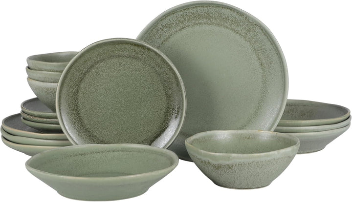 Set de veselă Matisse cu bol dublu, Serviciu pentru 4 persoane Seturi vesela masa Naty Shop Insula verde Serviciu pentru 4 persoane (16 bucăți)
