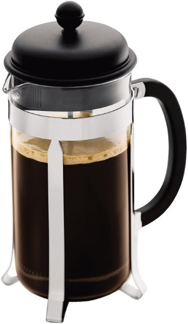 Bodum 1913-01 Cafetieră CAFFETTIERA (sistem French Press, filtru permanent din oțel inoxidabil, 0,35 litri) Negru Espressoare Besuche den Bodum-Store Negru 1.0 L