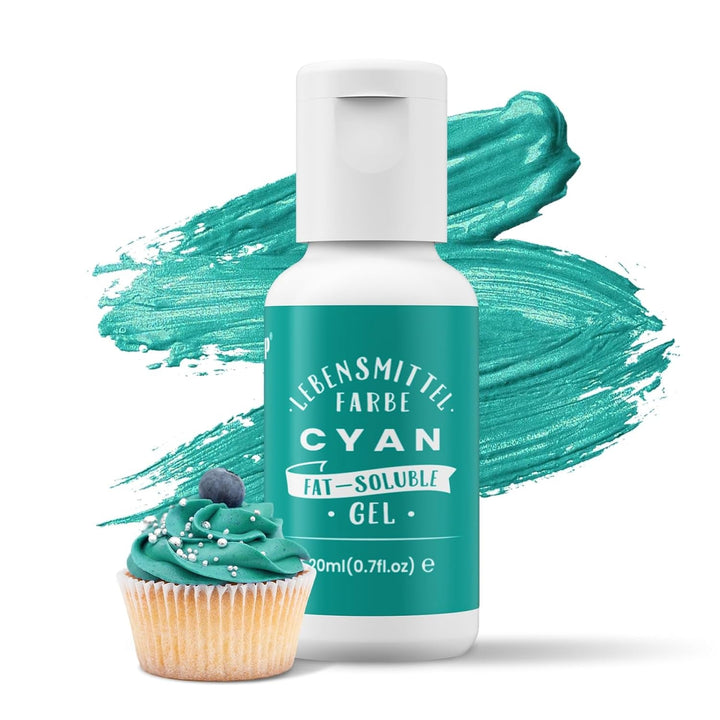 Oil Blend, colorant alimentar pe bază de ulei foarte concentrat, 20 ml Coloranti Alimentari Naty Shop Albastru cyan