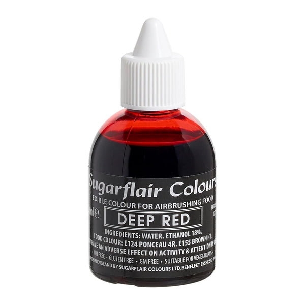 Sugarflair Airbrush pentru aerograf (airbrush), 60 ml Coloranti Alimentari Naty Shop Tiefrot