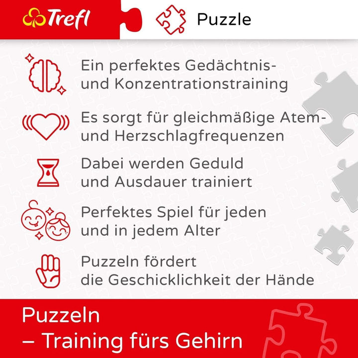 Trefl TR27091 Cascada Haifoss, Islanda 2000 de piese, calitate premium, pentru adulți și copii de la 12 ani Puzzle colorat, lumini din Dubai, roșu Puzzle Naty Shop