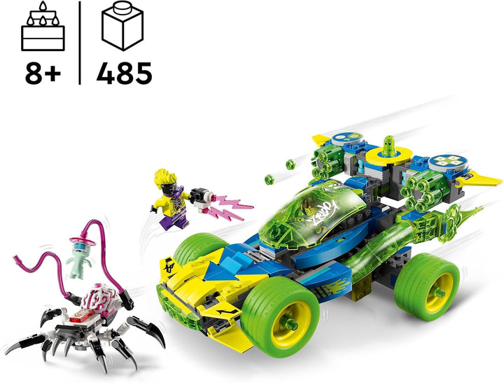 LEGO Dreamzzz Mateo cu mașina de curse de acțiune Z-Blob, set de joacă fantasy 2 în 1 cu vehicule, minifigurine și creaturi de vis pentru copii cu vârsta de peste 8 ani, cadou pentru băieți și fete 71491 Seturi de constructie Besuche den LEGO-Store