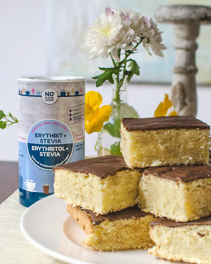 NO SUGAR SUGAR 400 G Erythrit + Stevia Vegan, 100% Zucker- & Kalorienfreier Zuckerersatz, Zahnfreundliche 1:1 Süße Gegenüber Zucker, Gesunde Alternative Ohne Eigengeschmack Zum Kochen, Backen, Süßen Indulcitori Naty Shop