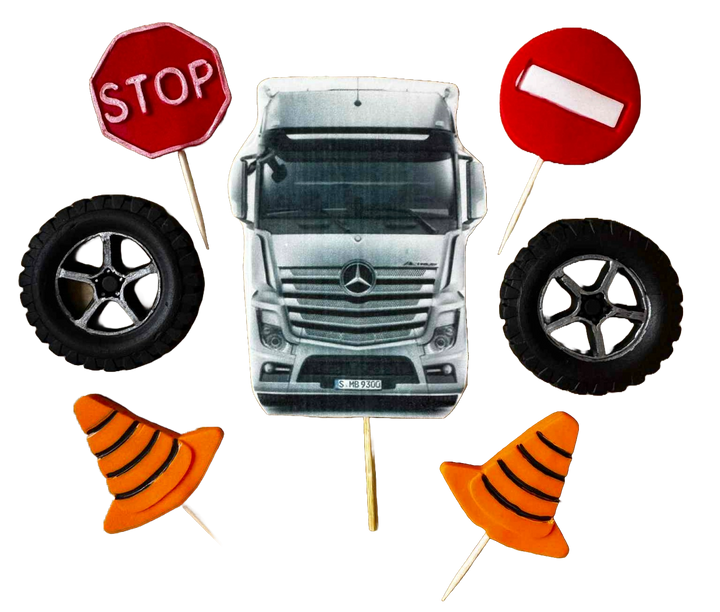 Set decoratiuni comestibile, "Tirul, pasiunea mea" Decoratiuni din Pasta de Zahar Nati Shop