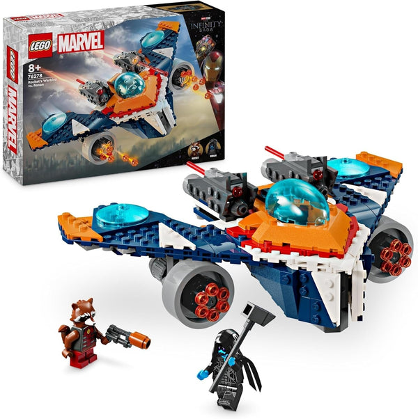LEGO Marvel Rockets Spaceship Vs. Ronan, set cu navă spațială construibilă, jucărie cu supereroi din Gardienii Galaxiei cu figuri, cadou pentru băieți și fete de la 8 ani 76278 Seturi de constructie Besuche den LEGO-Store Singur