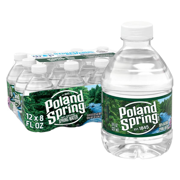 Maine Spring Water Bottles, 12 Pack – Crisp, Still Bottled Water with Naturally Balanced Occurring Minerals & Electrolytes for Taste - 8 Fl Oz Apa USA Naty Shop Missing Flavor 8 Fl Oz (Pack Of 12)