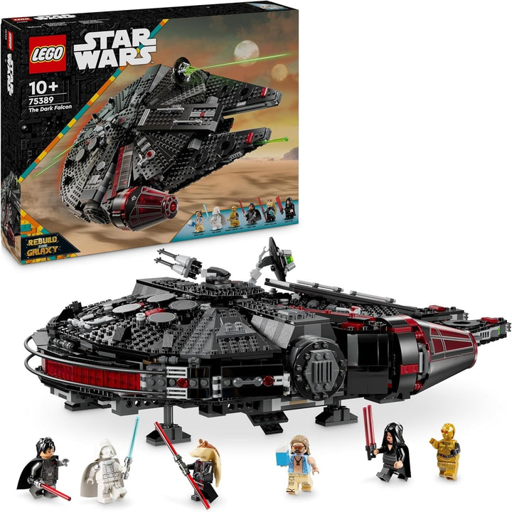 LEGO Star Wars Dark Millennium Falcon, Set navă stelară, Jucărie de construcție pentru copii, Cadou aniversar pentru băieți, fete și fani, Jucărie de aventură 75389 Seturi de constructie Besuche den LEGO-Store Titlu implicit