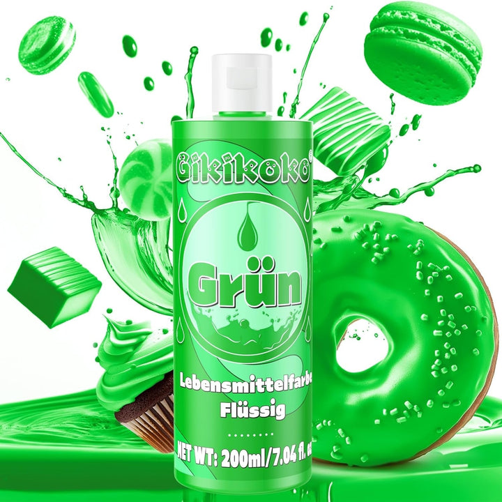Gikikoko, Colorant alimentar lichid foarte concentrat, 200 ml Coloranti Alimentari Naty Shop Verde