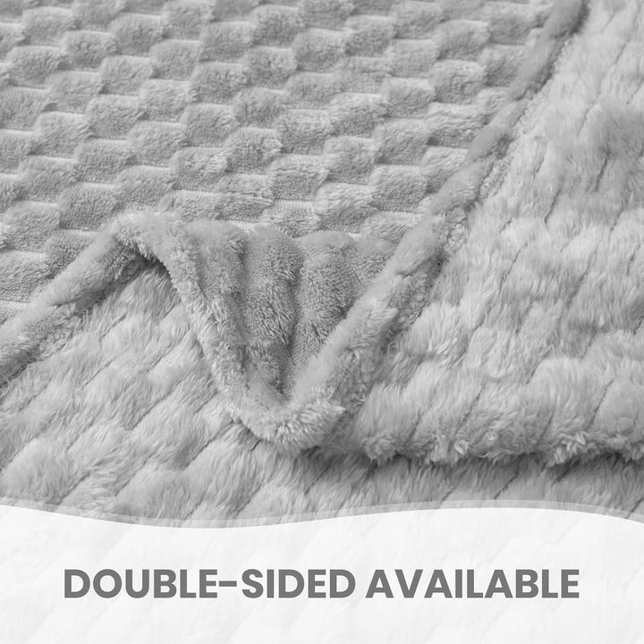 Good Nite Pătură confortabilă Pătură pufoasă 150 X 200 cm Cuvertură de pat moale din microfibră Pătură de canapea Pătură confortabilă Pătură călduroasă din fleece pentru canapea și pat Dormitor Birou Gri Paturi si Cuverturi Good Nite