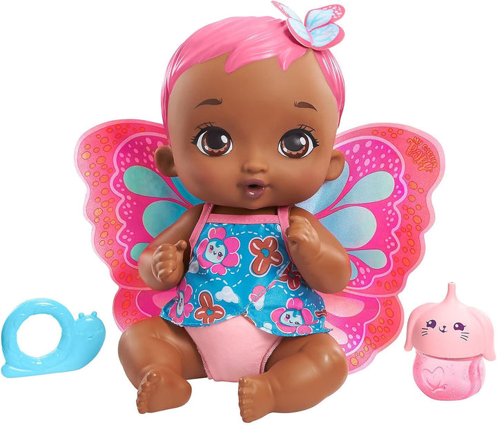 My Garden Baby GYP10 - Păpușă fluture pentru hrănit și îmbrăcat (30 cm), cu scutec reutilizabil, haine și aripi detașabile, jucărie pentru copii de la vârsta de 2 ani Papusi Naty Shop Gyp12
