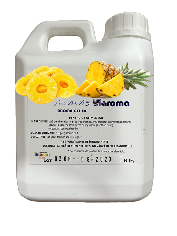 Aroma gel de ananas, 1kg Materii Prime Profesionale Nati Shop