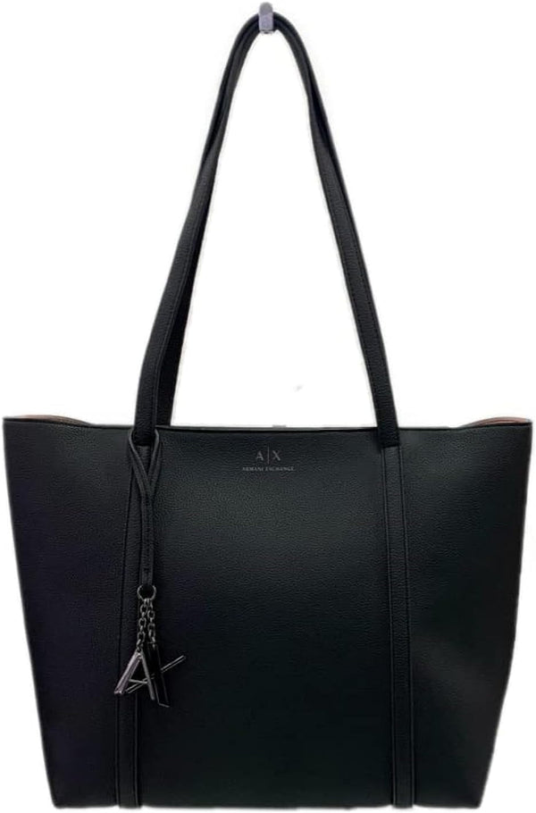 Armani Exchange Women's Geantă de cumpărături pentru femei, mărime unică Genti Femei Naty Shop Negru