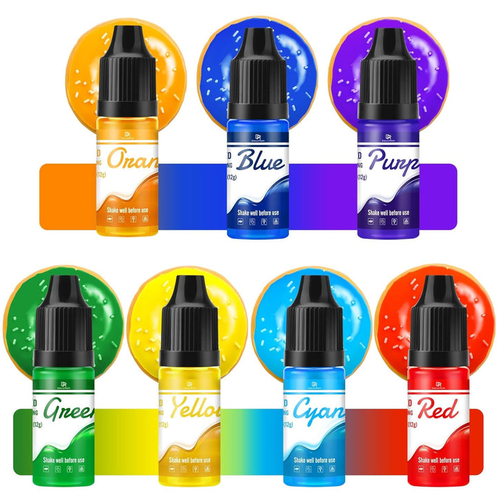 Coloranți alimentari pe bază de ulei, liposolubili, 7 x 12 grame Coloranti Alimentari Naty Shop
