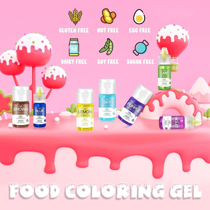Colorant alimentar gel, recipiente de 6 ml si 10 ml Naty Shop