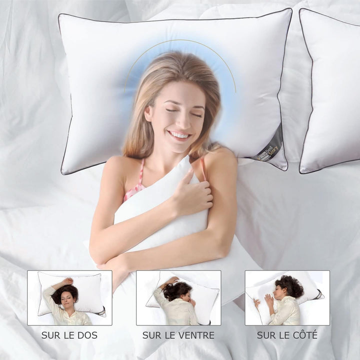 Pernă Bedstory, 50 X 70 Cm, 2 bucăți, Rezistent la mușcături, Respiră transpirația, Hipoalergenic, Umplutură: 100% fibră de poliester, Ultra-confort și confort moale și suport excelent Perne standard Naty Shop