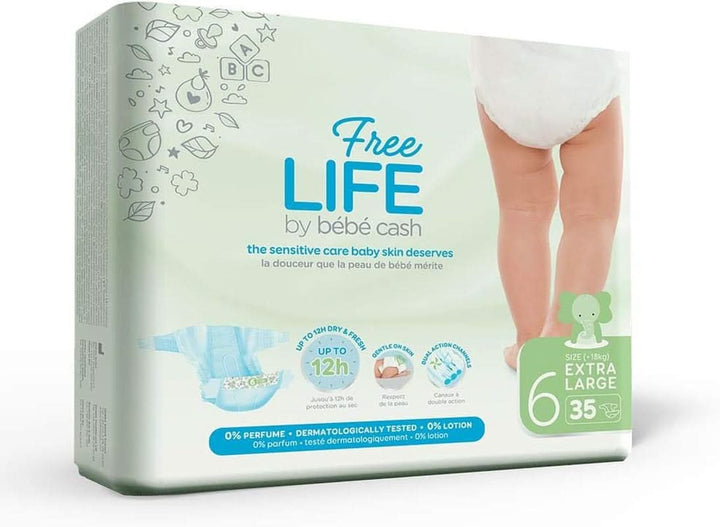 Freelife Baby Cash Windeln, Größe 6 (18 Kg Und +), 1 X 35 = 35 Windeln Naty Shop