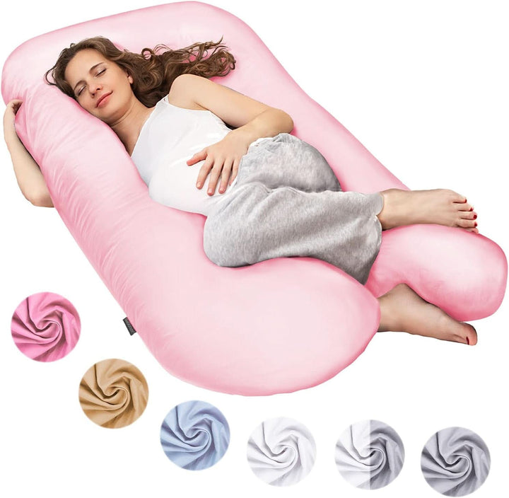 Pernă de sarcină SMOOTHY XXL, perna multifunctionala, Classic XXL, 150 X 80 cm, roz Accesorii Hrana si Alaptare Bebe Naty Shop