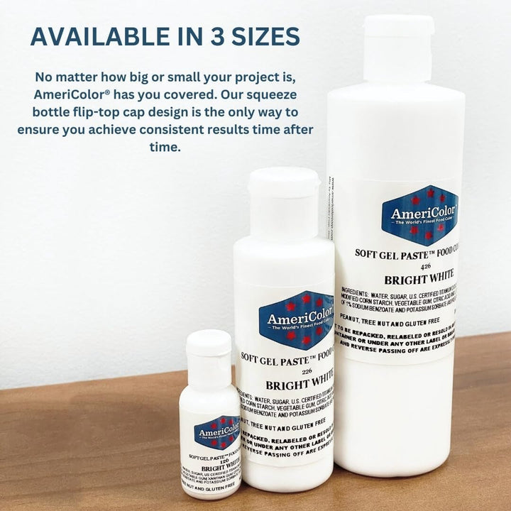 AmeriColor, Colorant alimentar Soft Gel Paste, 0,75 oz, alb deschis Coloranti Alimentari Naty Shop