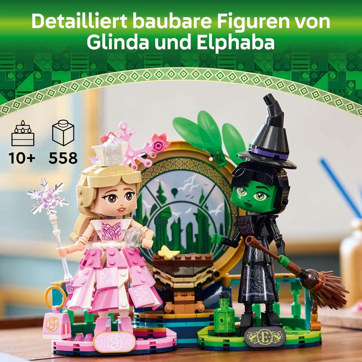 Păpuși LEGO Wicked Elphaba și Glinda - jucărie cu figurine de colecție ale vrăjitoarelor din Oz - cadou creativ pentru fete peste 10 ani și fani ai filmului - 75682 Seturi de constructie Besuche den LEGO-Store