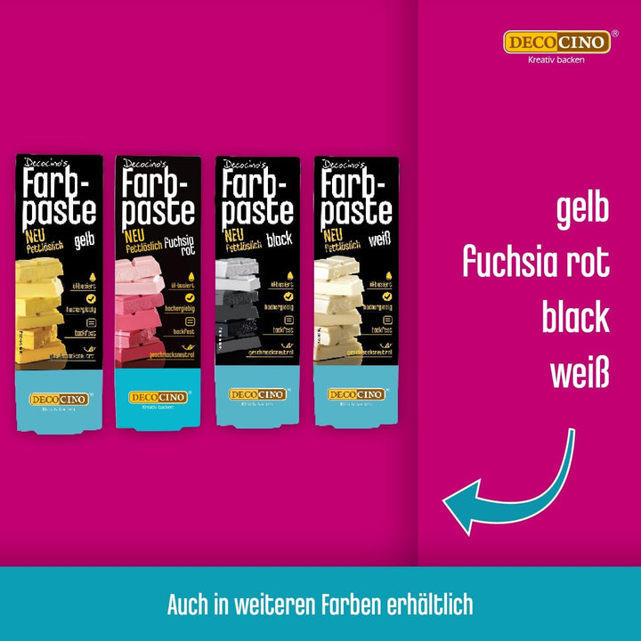 DECOCINO Fettlösliche Farbpaste Grün - 15 G - Öl-Basierte Lebensmittelfarbe, Ideal Zum Einfärben Von Schokolade, Buttercreme, Fondant Oder Kuchenteig Coloranti Alimentari Naty Shop