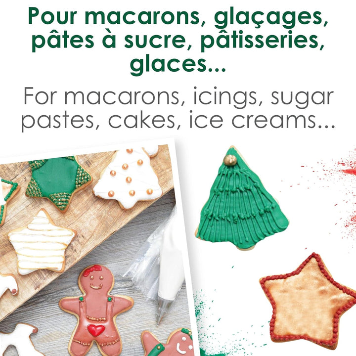 Scrapcooking - Set de 3 coloranți alimentari pulbere, Crăciun - roșu, verde, auriu Coloranti Alimentari Naty Shop