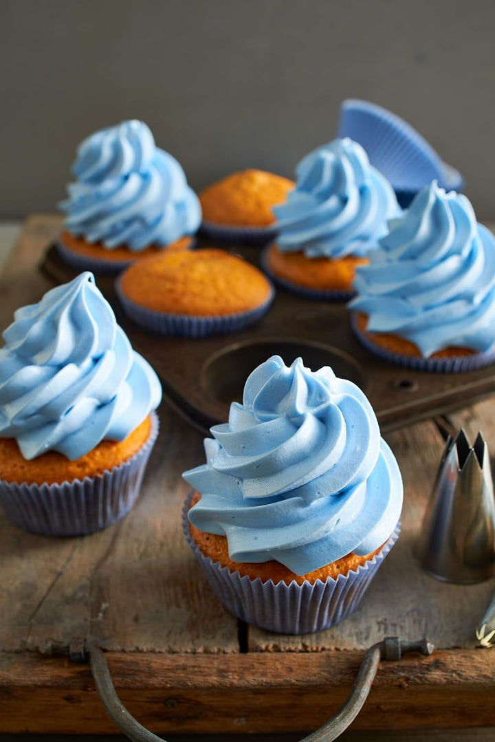 RUF Bio Lebensmittelfarbe Himmel-Blau, Mit Agavendicksaft Zum Einfärben Von Zucker-Glasuren & Für Ausgefallene Torten, Glutenfrei & Vegan, 1 X 25G Coloranti Alimentari Naty Shop