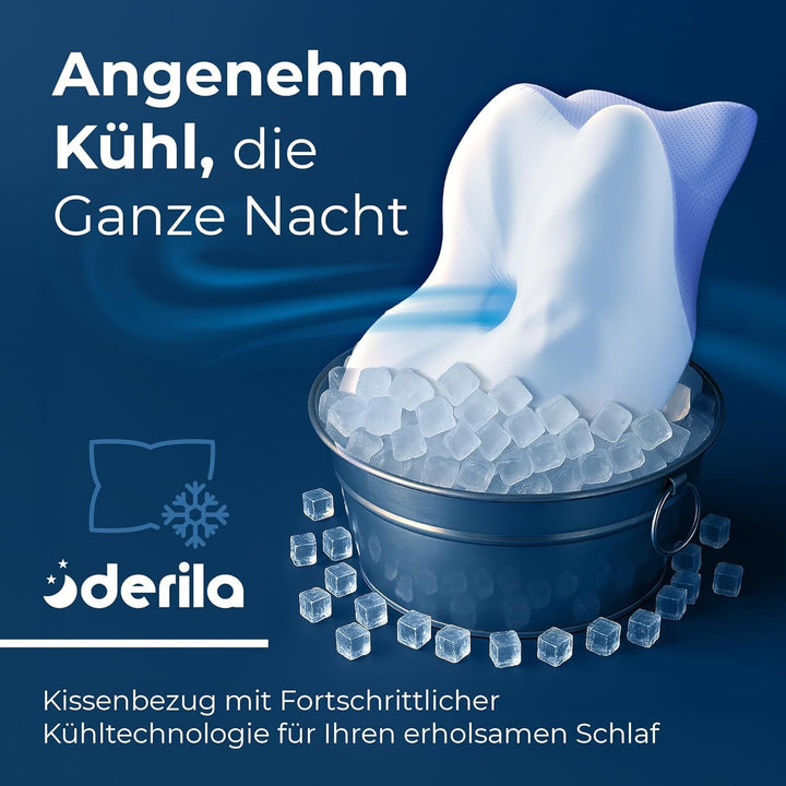 Derila Ergo pernă suport pentru gât, pernă din spumă cu memorie. Pernă pentru susținerea gâtului, pernă ergonomică pentru cap. Pernă pernă pentru părți, spate și stomac (1 pachet) Perne ortopedice cervicale Naty Shop