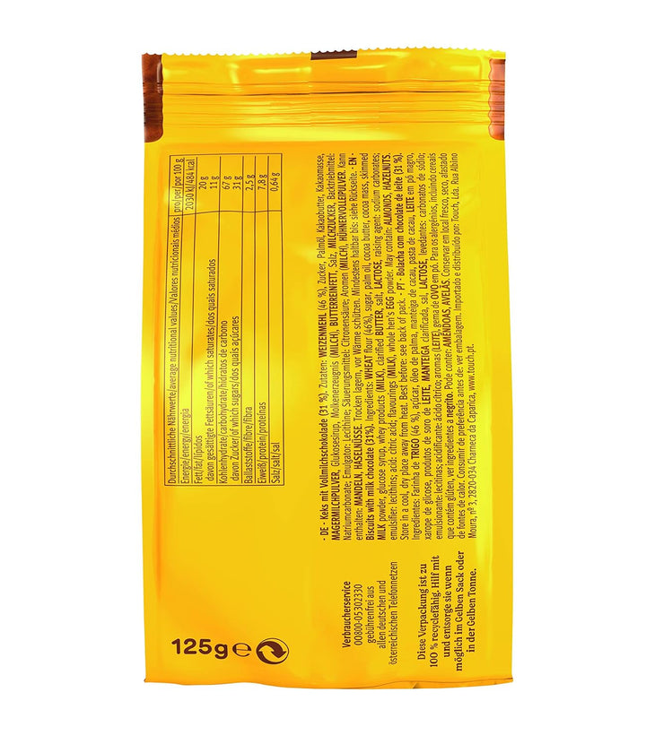 LEIBNIZ Minis Choco, pachet de 12, fursecuri crocante cu ciocolată cu lapte în format mic, pachet vrac pentru stocare sau vânzare (12 x 125 g)