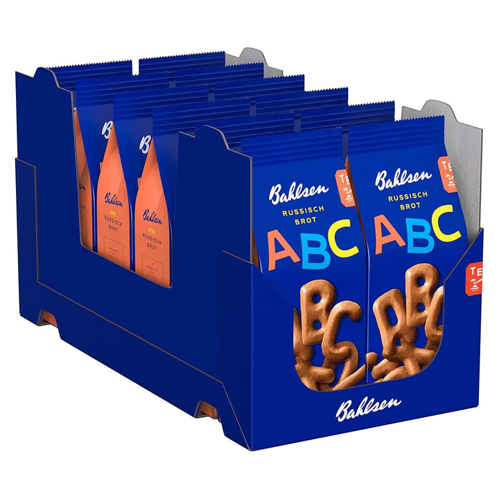 Pâine rusească ABC Bahlsen - Pachet de 12 - Fursecuri crocante în formă de literă (12 x 100g)