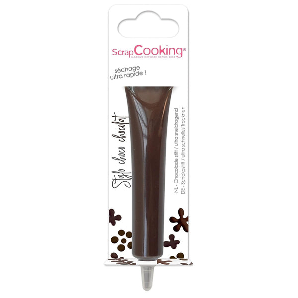 Scrapcooking - Schokoladenstift Braun - Zuckerschrift Schoko 25 G - Essbarer Dekorativer Zuckerstift - Schreiben Und Zeichnen - Beschriftung Von Fondant, Glasuren, Torten - 6801 Coloranti Alimentari Naty Shop Default Title