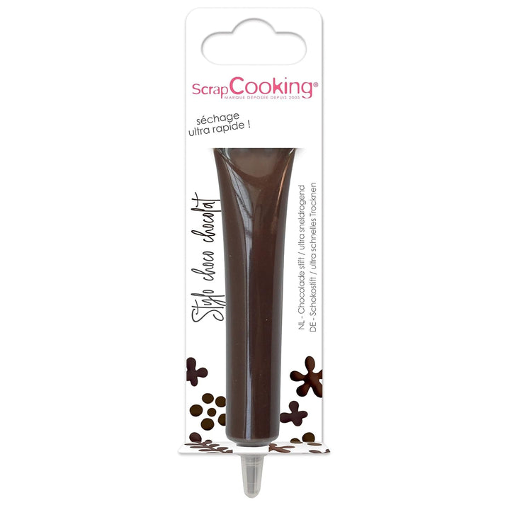 Scrapcooking - Schokoladenstift Braun - Zuckerschrift Schoko 25 G - Essbarer Dekorativer Zuckerstift - Schreiben Und Zeichnen - Beschriftung Von Fondant, Glasuren, Torten - 6801 Coloranti Alimentari Naty Shop Default Title
