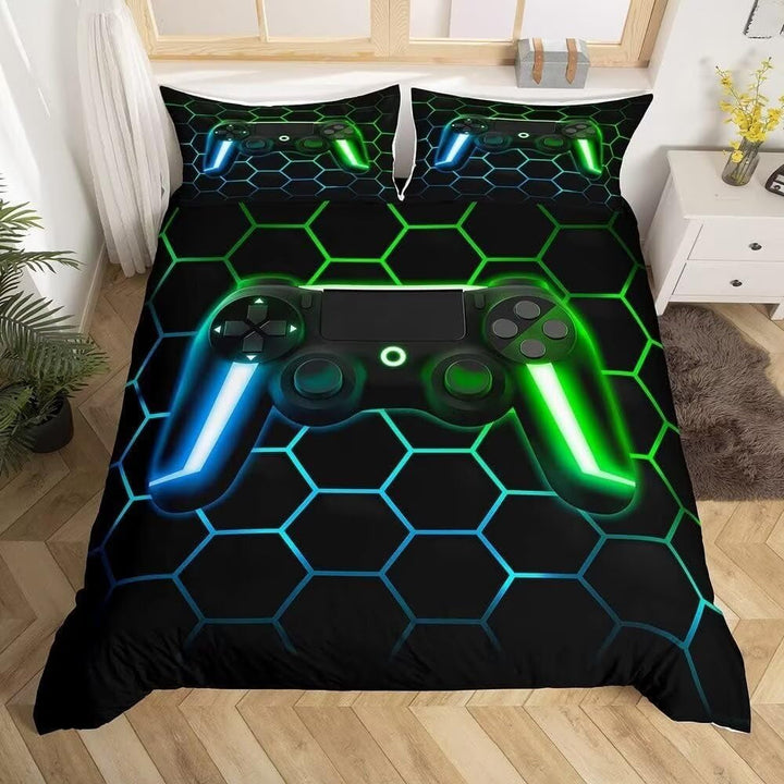 Set lenjerie copii si adolescenti, diverse modele Lenjerie de pat - copii Naty Shop Multicolor19 Double（200×200Cm）