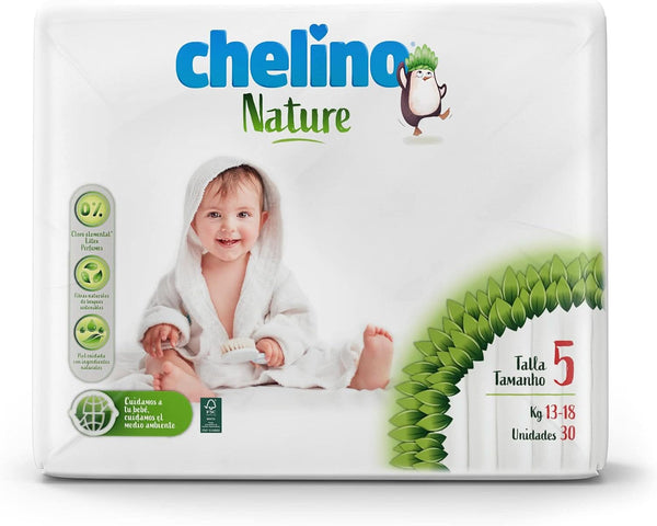 Scutece Chelino Natura pentru copii marimea 5 (13-18 kg), 180 scutece Mama si Copilul Naty Shop