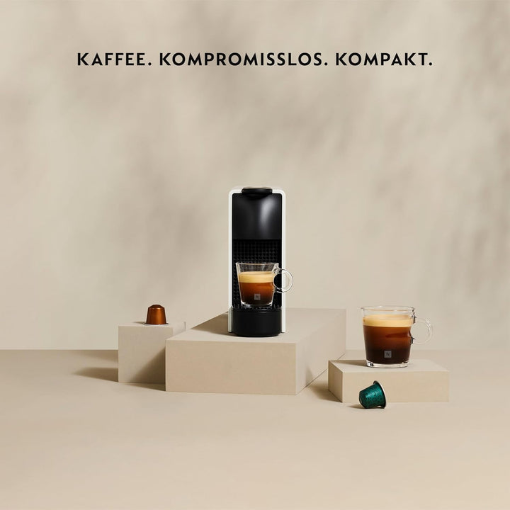 Espressor cu capsule Nespresso Krups XN1101 Essenza Mini, 1260 W, alb, 0,7 litri [Clasa energetică A]