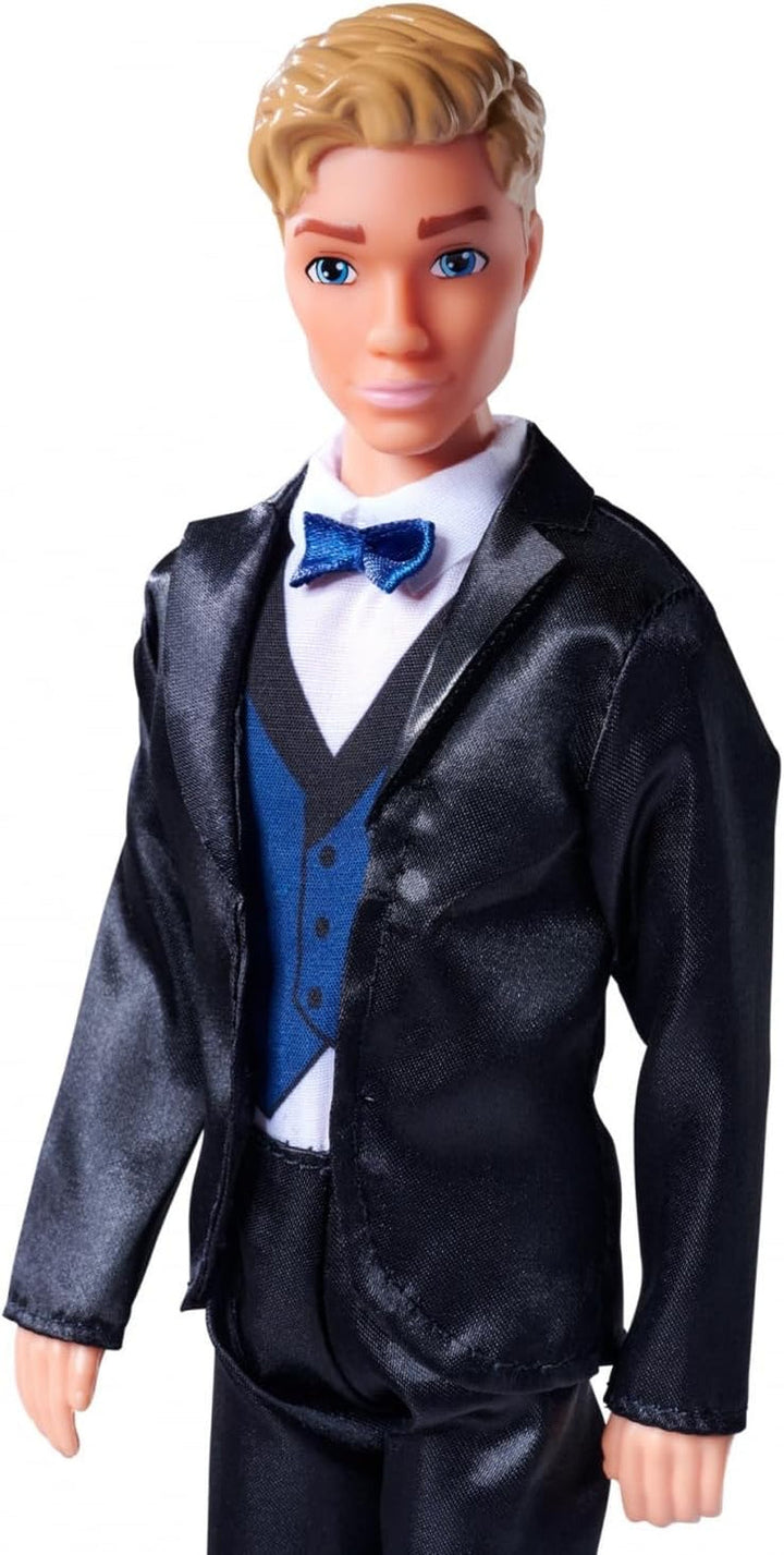 Simba 105733629 - Steffi Love Kevin Charming, păpușa de joacă poartă un costum elegant cu papion și vestă, 30 cm, de la 3 ani, albastru Papusi Naty Shop