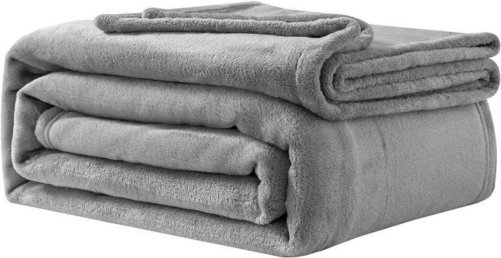 Pătură confortabilă Pătură pufoasă din fleece 130 X 150 cm Pături de pat Pătură de canapea Pături moi mari și aruncări pentru adulți Aruncări pentru canapele Cald Lavabil la mașină Negru Paturi si Cuverturi Good Nite Gri 230 X 270 Cm