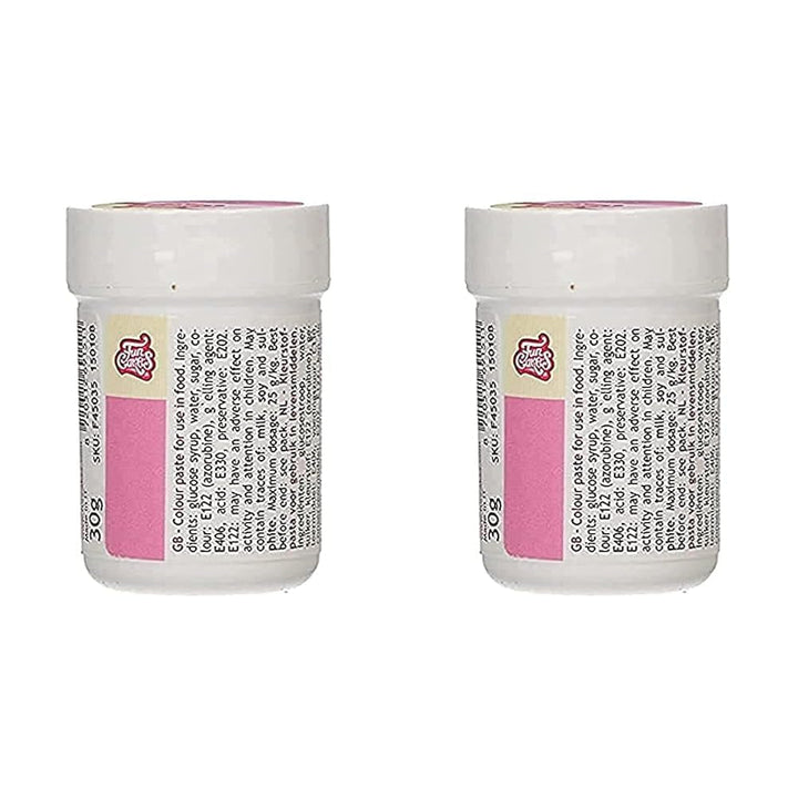 Funcakes Pastenfarbe Pink; Konzentrierte Lebensmittelfarbe Für Teig, Sahne, Fondant, Marzipan, Teig, Modellier- Und Blütenpaste. Halal Und Koscher. 30 G Coloranti Alimentari Naty Shop 30 G (2Er Pack)