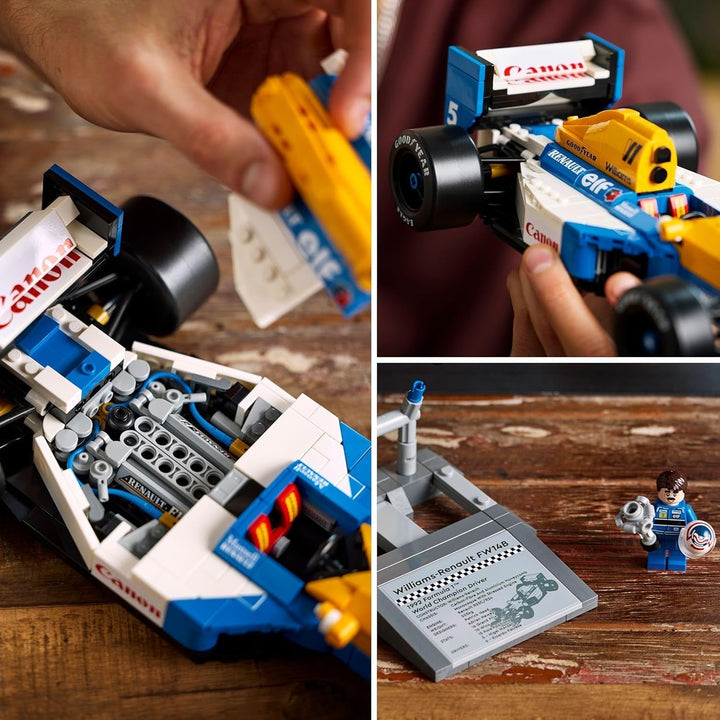 LEGO Icons Williams Racing FW14B cu Nigel Mansell - Set de mașini model F1 cu minifigurine cu pilot de curse de colecționat - Decorațiune de birou cu suport - Cadou pentru adulți și adolescenți fani ai sporturilor cu motor 10353 Seturi de constructie Besuche den LEGO-Store