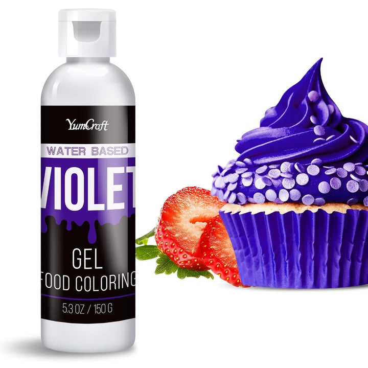 Colorant alimentar gel, foarte concentrat, 150 grame sau 236 ml Coloranti Alimentari Naty Shop Violet 236 mililitri