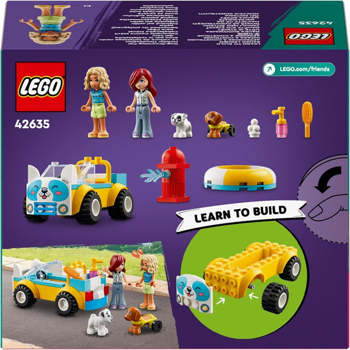 LEGO Friends Mobile Dog Grooming Parlour, set de joacă pentru vehicule cu animale pentru jocuri de rol, jucărie pentru copii cu 2 figurine și 2 câini pentru fete și băieți de la 4 ani, set de toaletă pentru câini 42635 Seturi de constructie Besuche den LEGO-Store